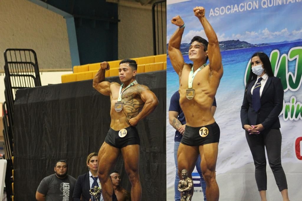 El chetumaleño Luis Erluin Frías Lizarraga se llevó el trofeo de campeón de la modalidad Men’s Physique Novatos y el playense José Alberto López Álvarez se tuvo que conformar con el segundo sitio