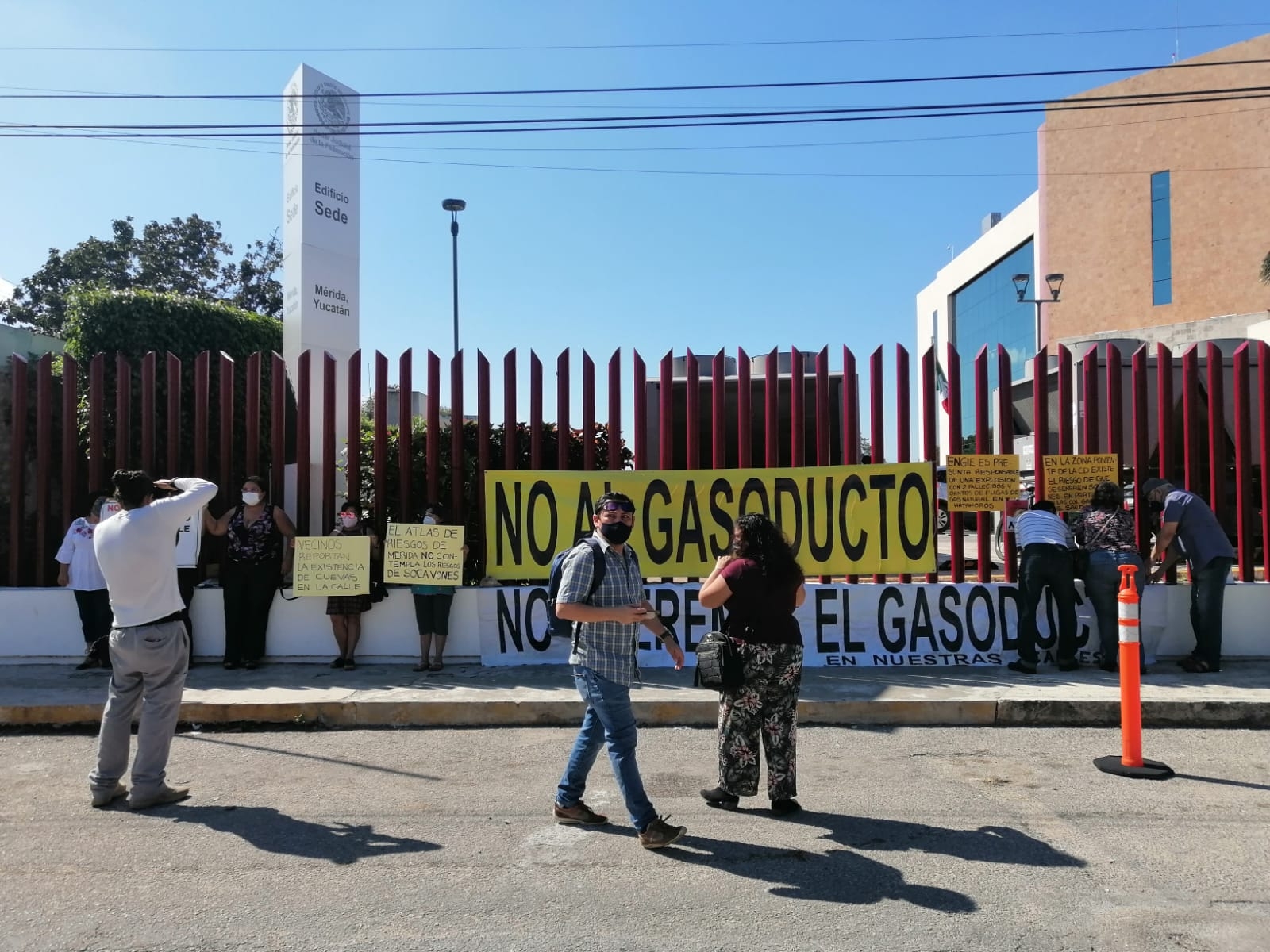 Protesta de vecinos de la colonia San Damian