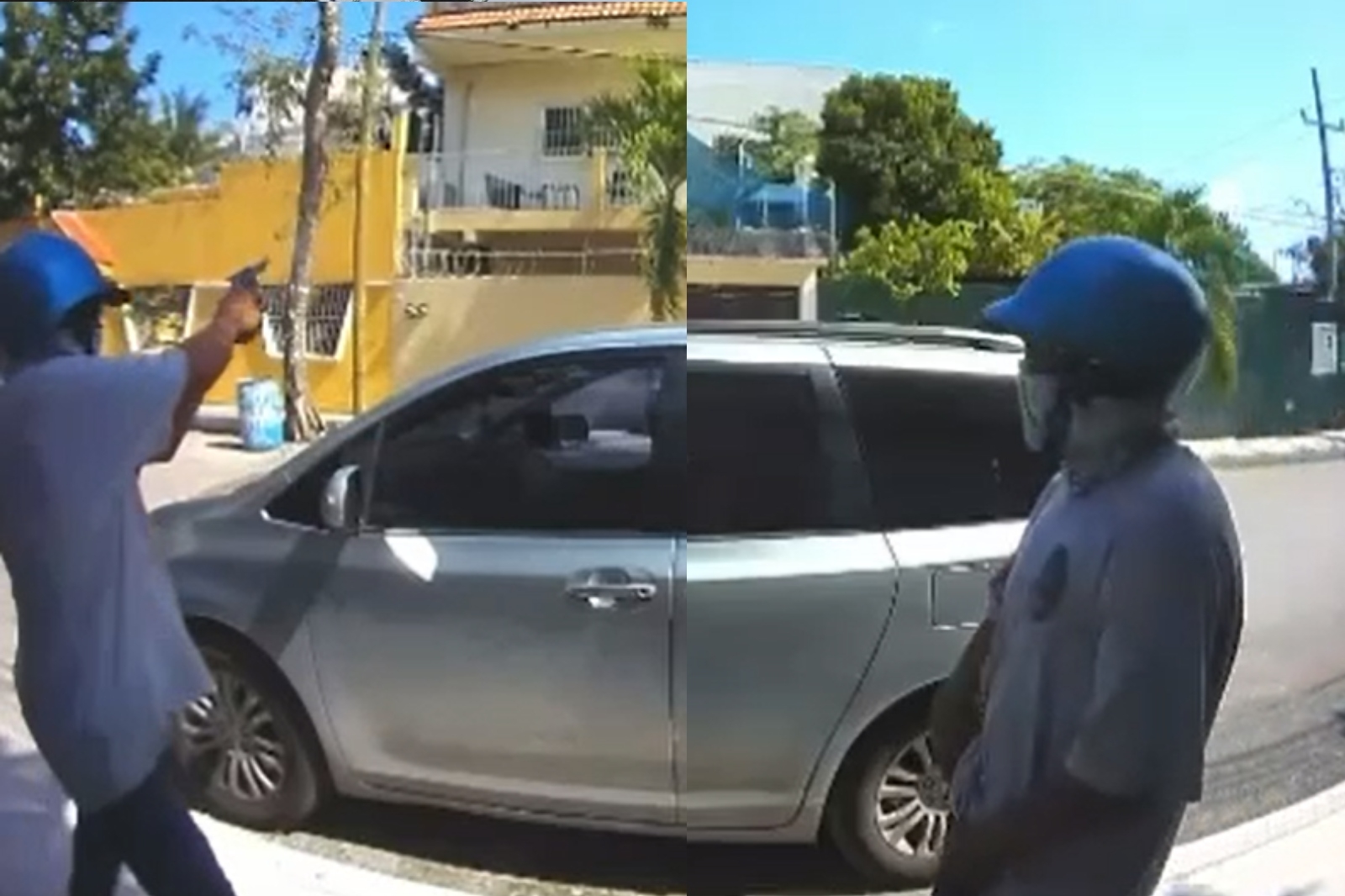 Captan momento en que un hombre dispara contra una casa en la Riviera Maya: VIDEO