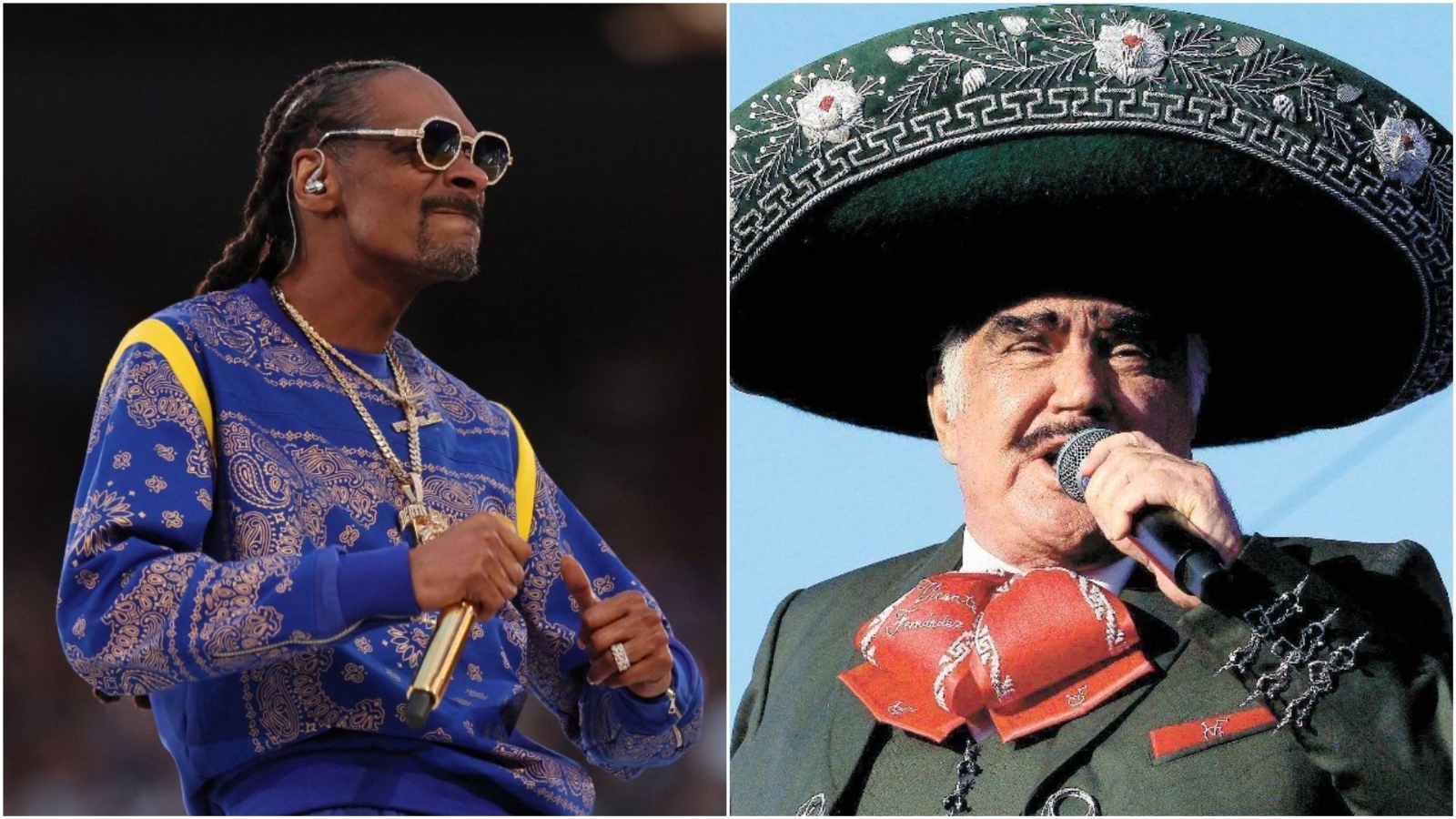 Fue durante un concierto con la Banda MS que Snoop Dogg recordó a Vicente Fernández, quien fuera conocido como el Charro de Huentitán