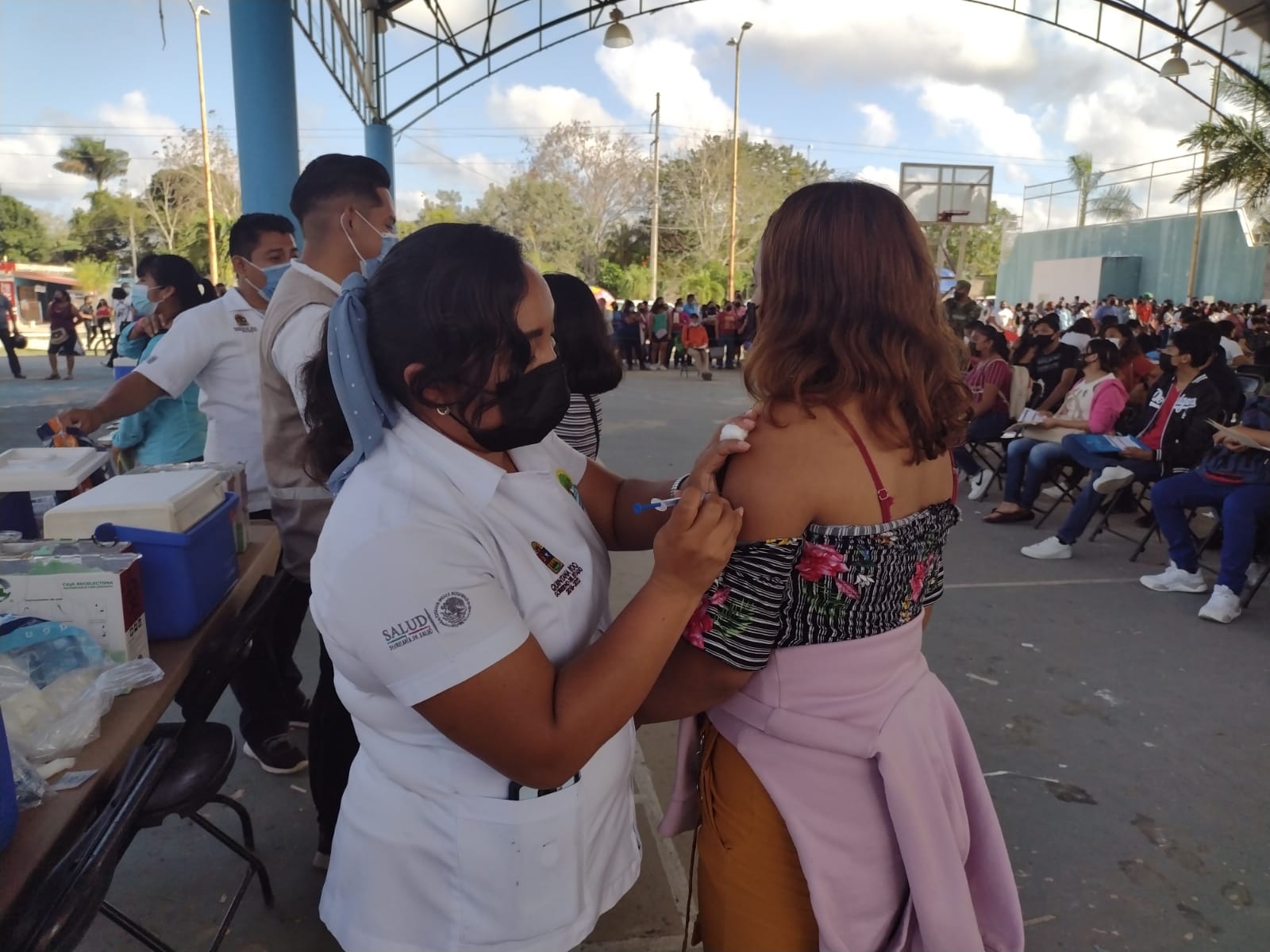 La vacuna Pfizer es la única se aplica en menores de 18 años en México, y los adolescentes de Carrillo Puerto acudieron por su segunda dosis