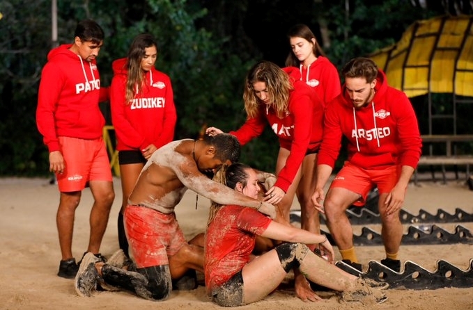 Heber Gallegos y Ana Lago tuvieron una batalla muy especial; Ana fue la ganadora, Heber se tuvo que despedir. Foto: Twitter @ExatlonMX