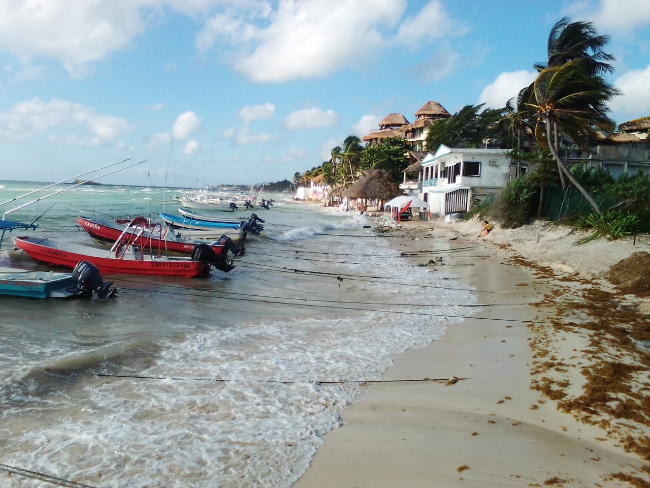 'Norte' causa erosión de arena en la Riviera Maya: FOTOS