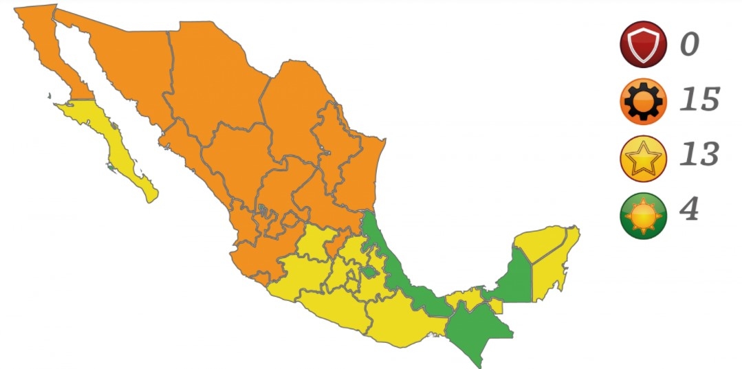 El Semáforo Epidemiológico estará vigente desde el 7 hasta el 20 de febrero. Imagen: SSa