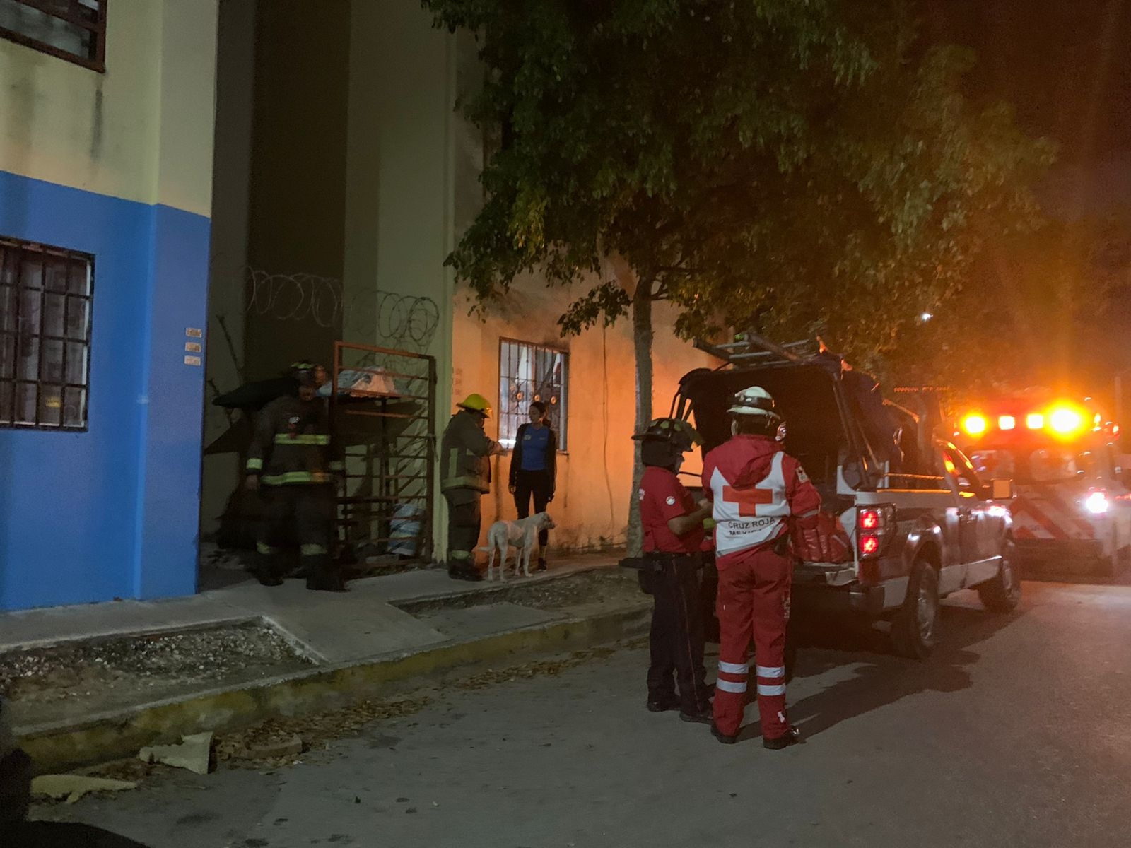 Bomberos ingresaron al departamento para ventiralo mientras ella era atendida