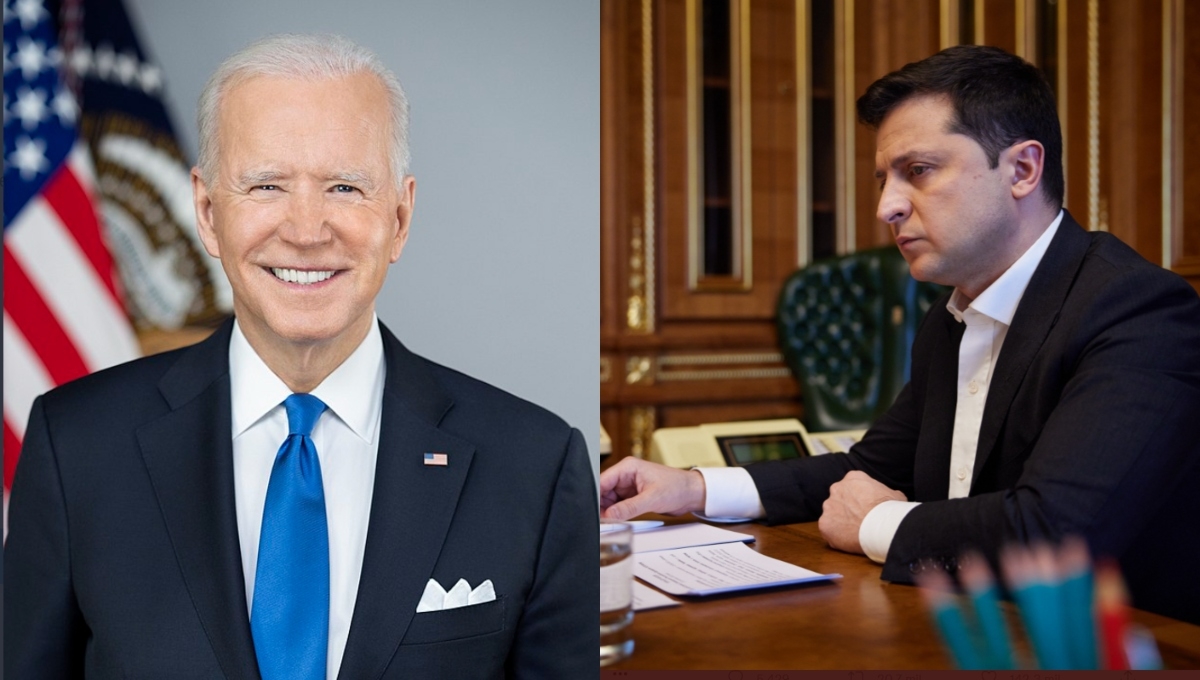 Volodímir Zelensky, presidente de Ucrania, agradeció a su homólogo estadounidense, Joe Biden, el apoyo a su país tras la invasión que inició Rusia