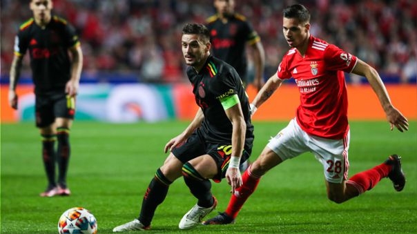 Ajax y Benfica miden fuerzas este 15 de marzo en la vuelta de los octavos de final de la Champions League en la cancha del Amsterdam Arena