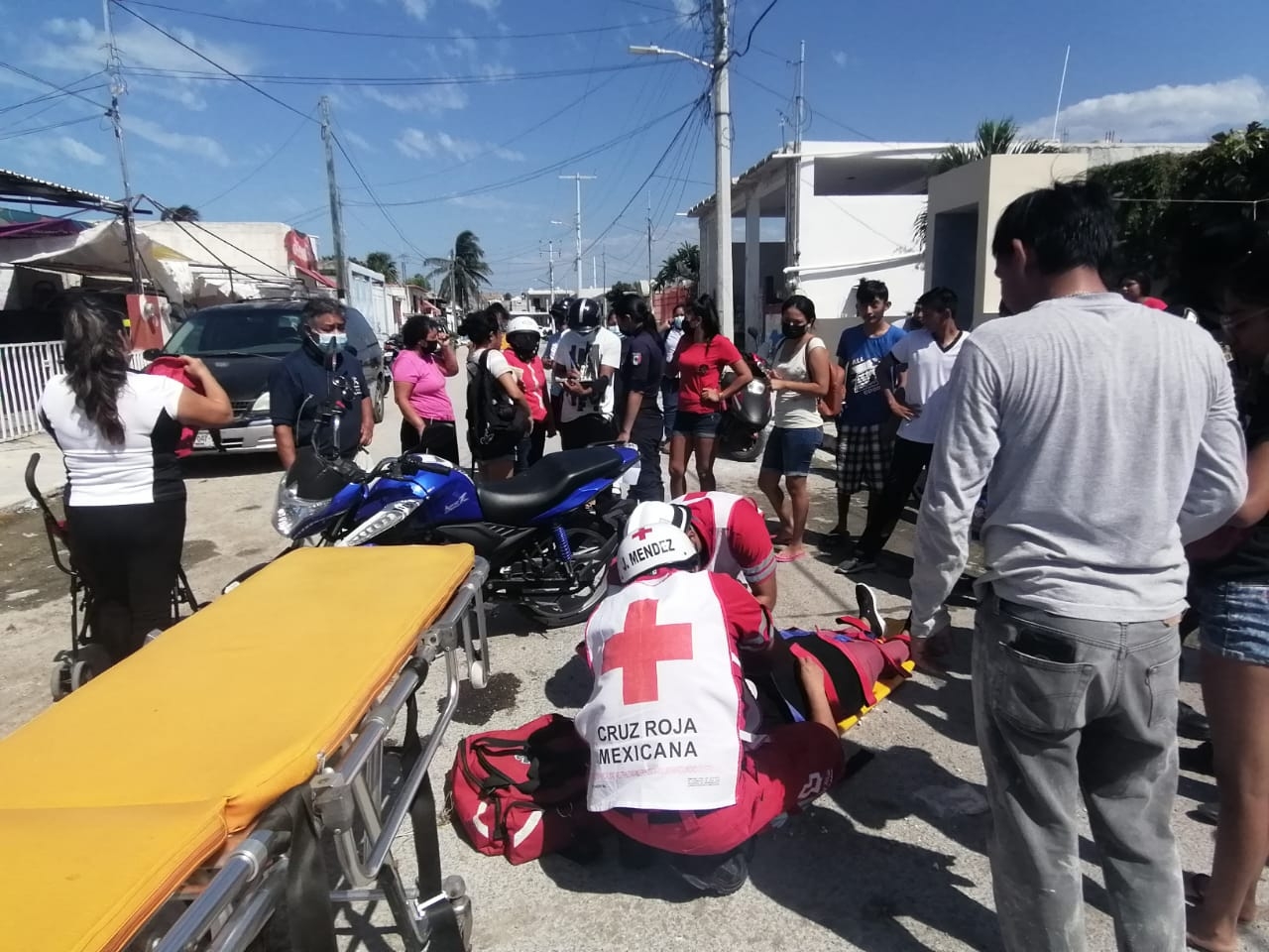 La mujer por un momento perdió el conocimiento tras el impacto