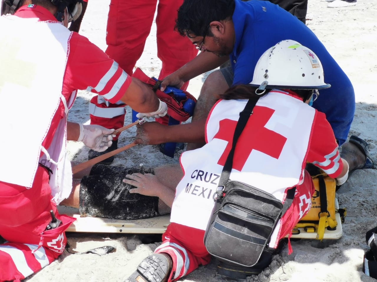 El menor fue auxiliado por la Cruz Roja y su familia