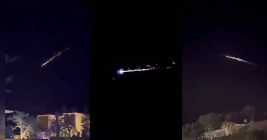 Captan trayectoria de cohete ruso cruzar el cielo de Durango, México