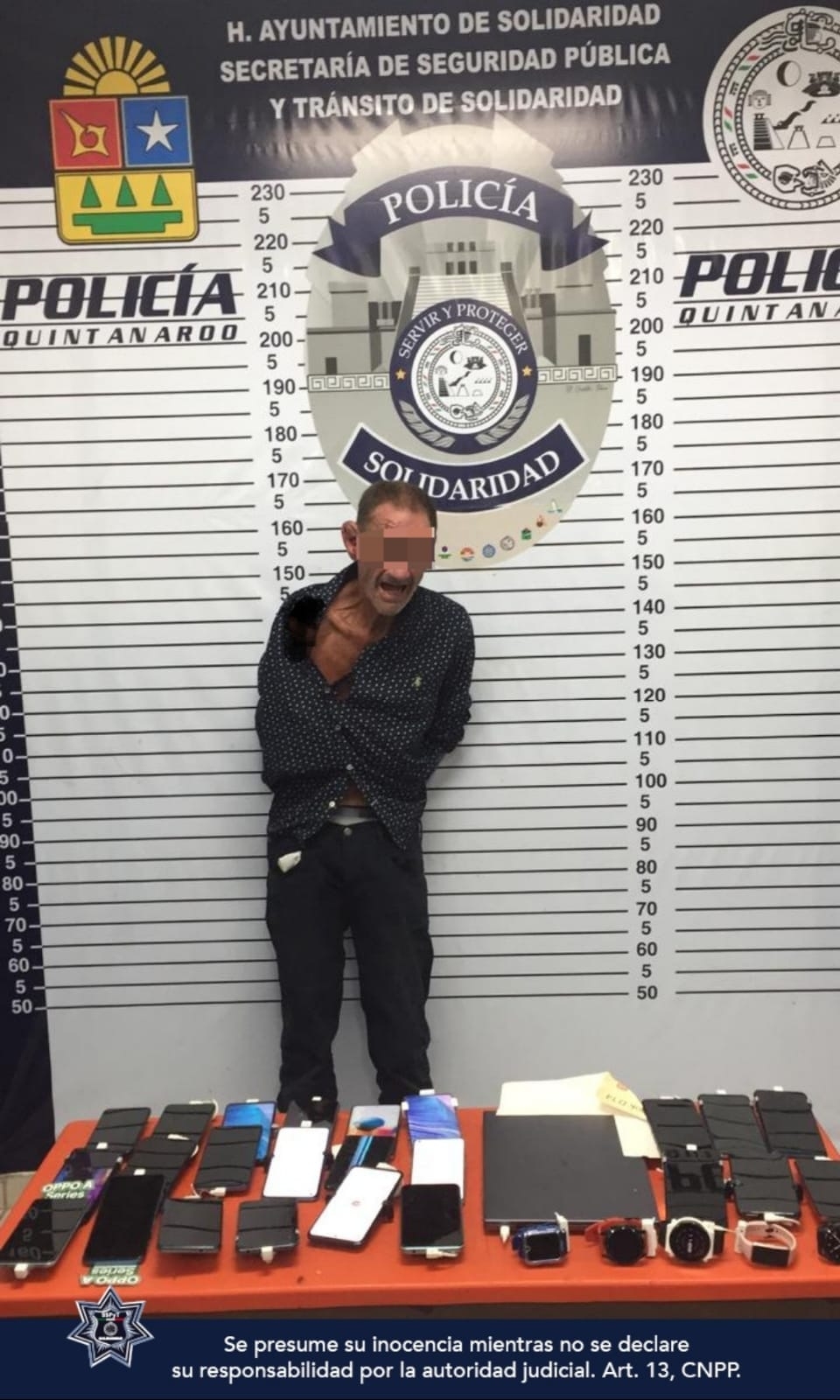 El hombre había robado también computadoras