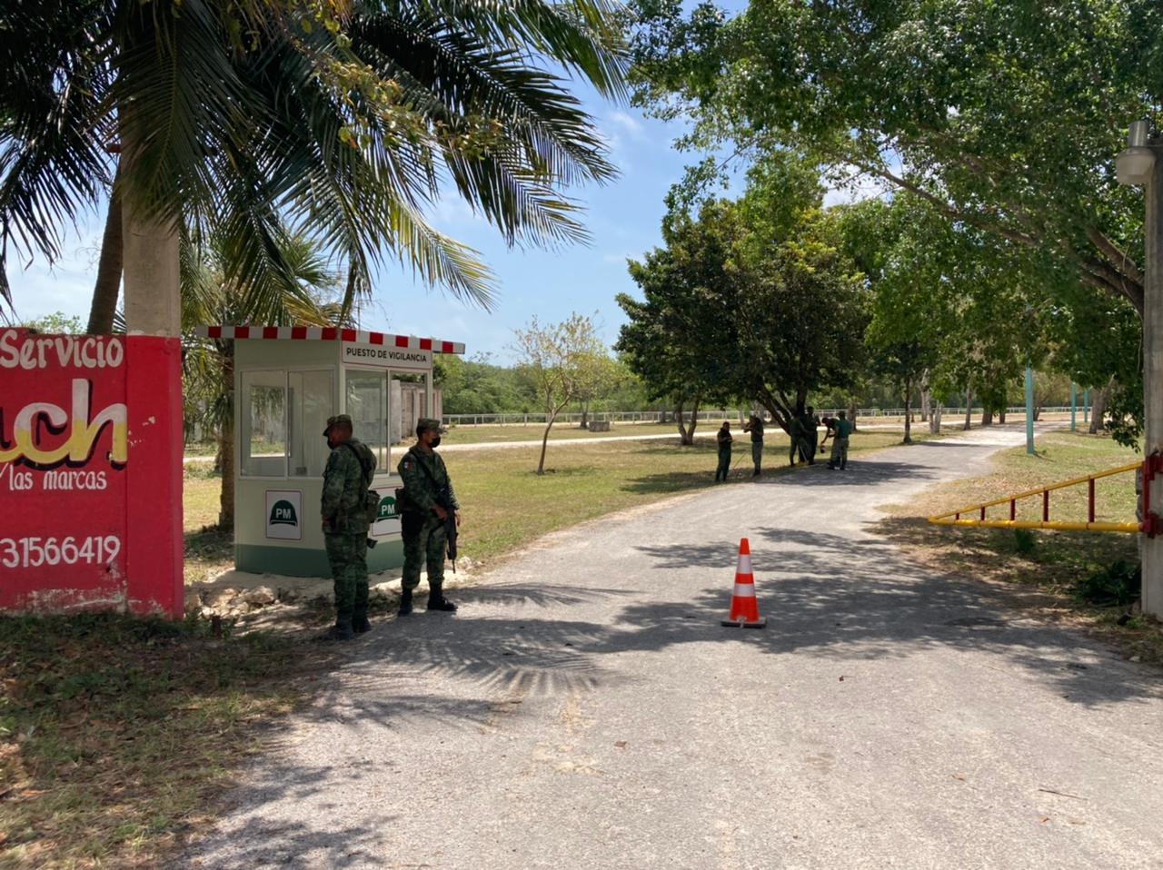 Elementos de la Sedena prepararon la seguridad de la Expofer ante el arribo del Presidente Andrés Manuel López Obrador