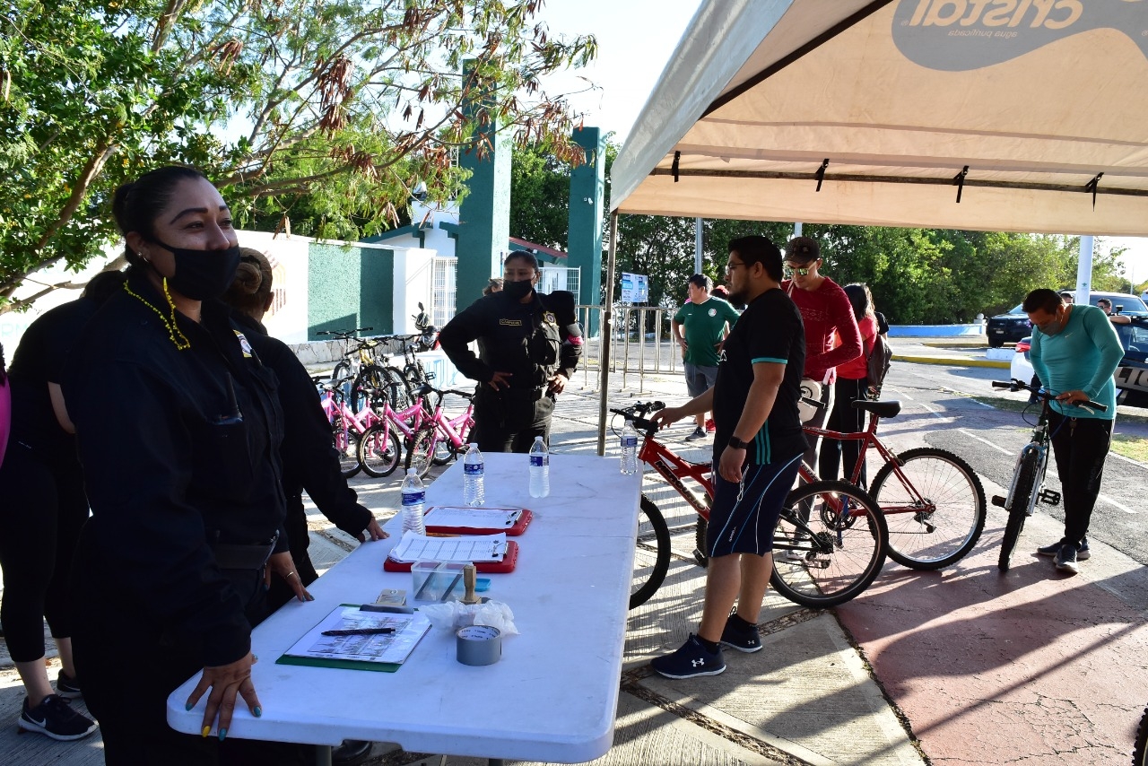 SPSC informa incremento en la participación de 'Pedalea con tu Policía' en Campeche