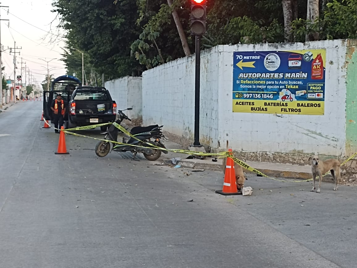 El lesionado fue trasladado al Hospital General de Tekax para su atención médica