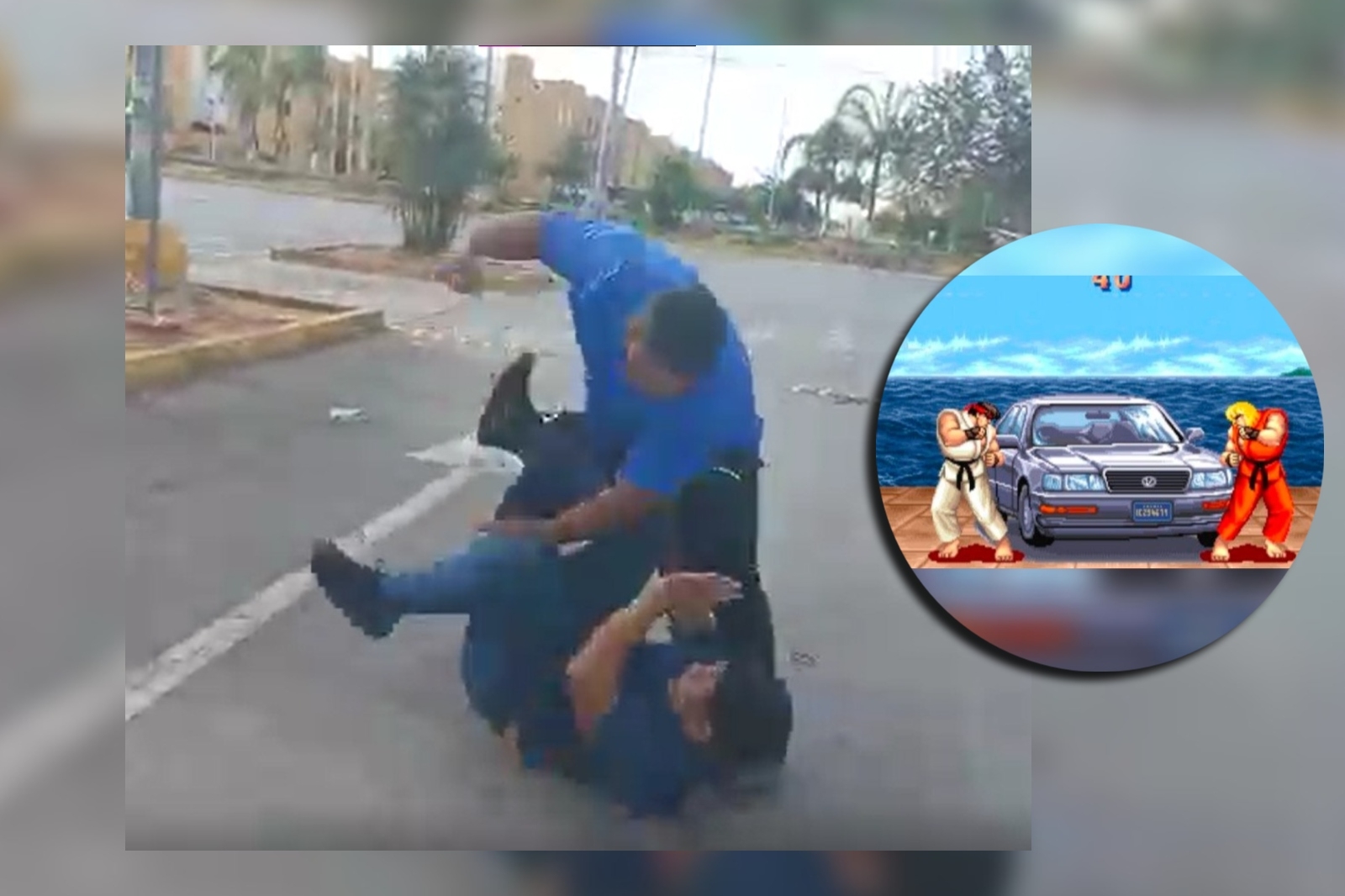 Taxistas trataron de separar a los choferes de combis, pero uno de ellos recibió agresiones por parte de uno de los protagonistas de la pelea en Cancún