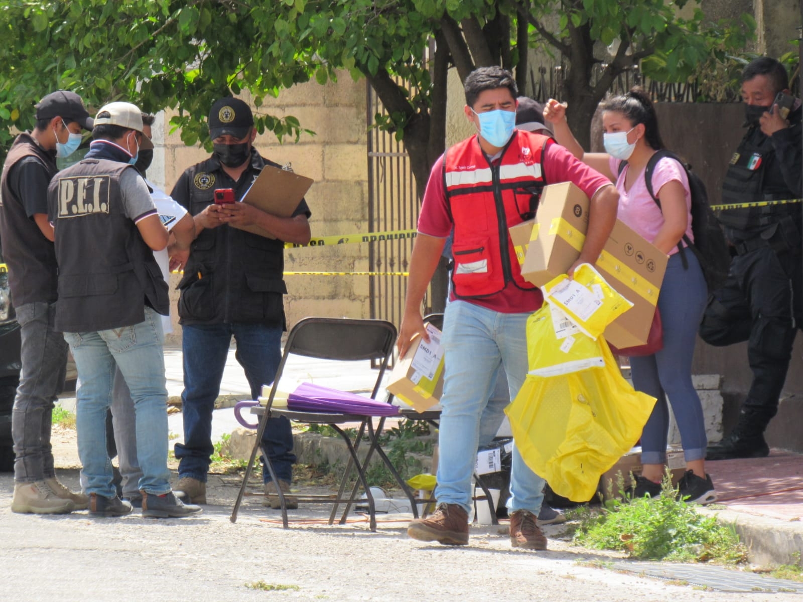 Toda el área fue acordonada luego de la muerte