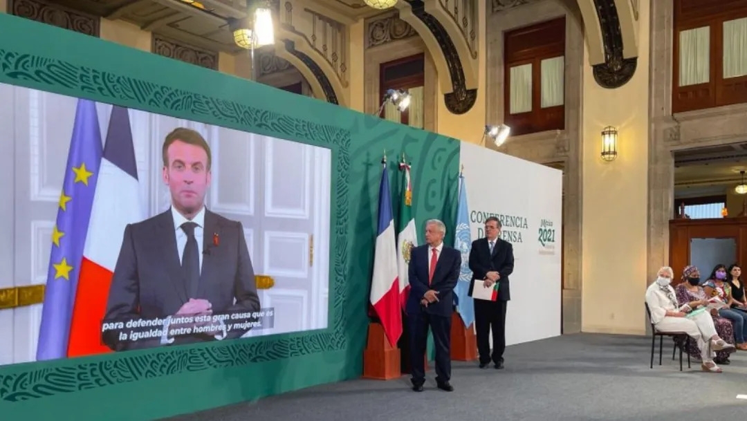 AMLO reconoció al pueblo francés por votar a favor de Macron. Foto: Captura de pantalla