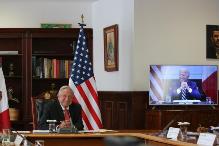 AMLO y Joe Biden se reúnen de manera virtual; tratan temas migratorios