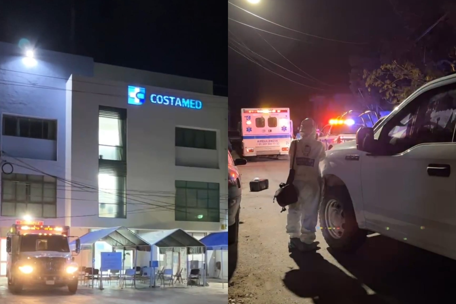 El hombre baleado en Tulum fue llevado de emergencia al Hospital Costamed en la ciudad, para su atención médica inmediata