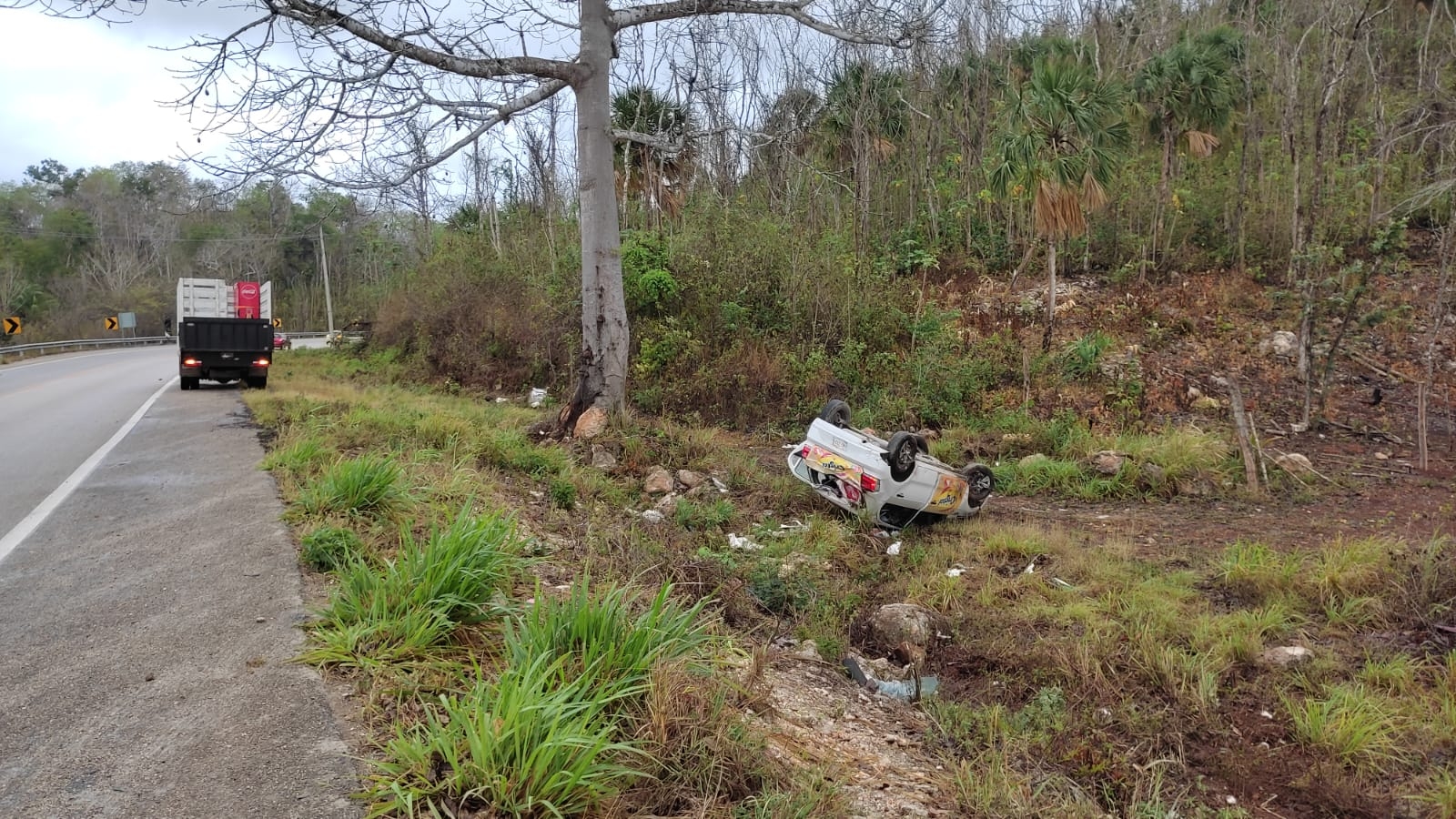 Carretera peligrosa: Van cuatro accidentes en la José María Morelos-Polyuc en menos de 24 horas