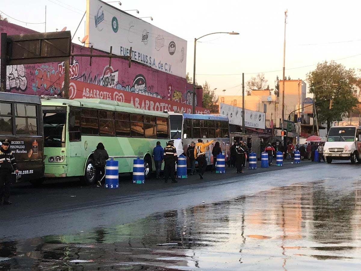 El paradero de Tacubaya fue el punto en el que se registró la pelea que quedó grabada y fue compartida en redes sociales de ambos choferes