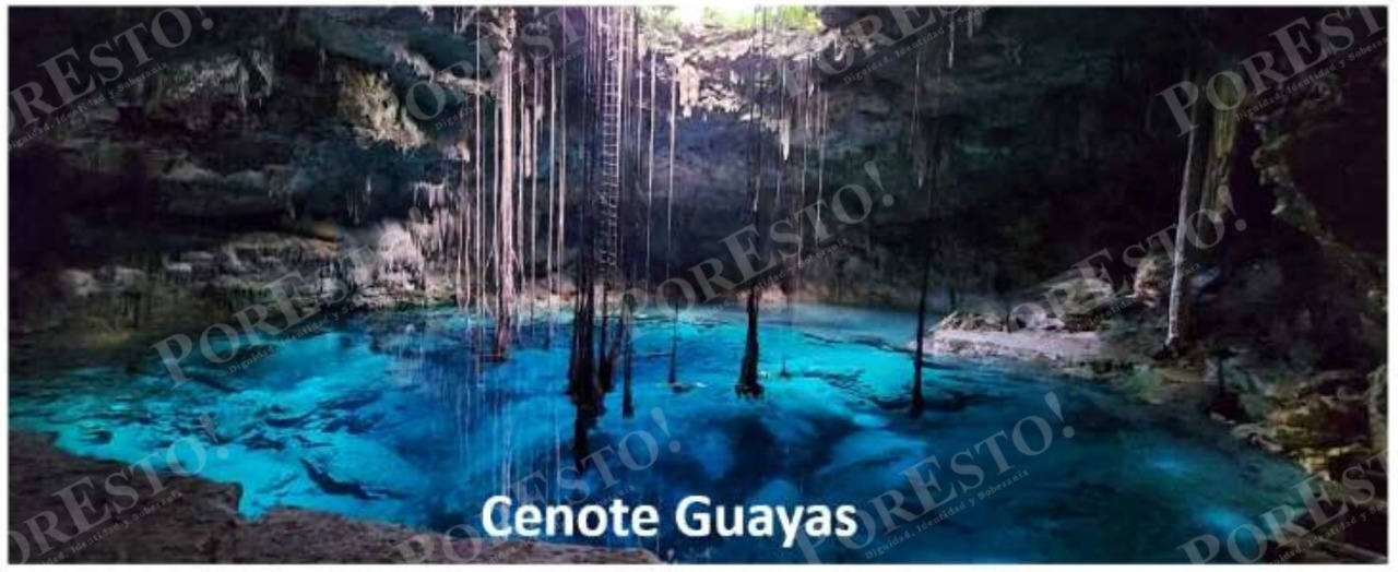 Al interior del cenote Guayas se incorporará para espectáculos una plataforma flotante de acero galvanizado