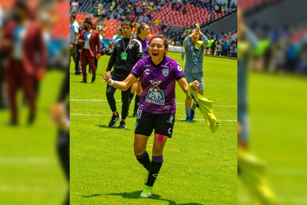 Viridiana Salazar, Oriunda de Chetumal, juega con el equipo de Tuzas del Pachuca, que están en la semifinal de la Liga MX Femenil
