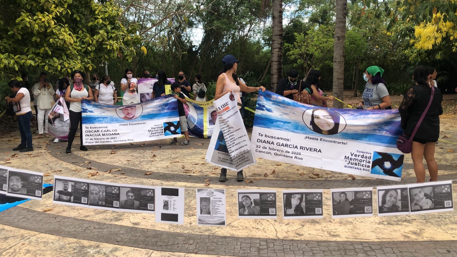 Colectivo de búsqueda realiza marcha pacífica en el Día de la Madre en Cancún: VIDEO