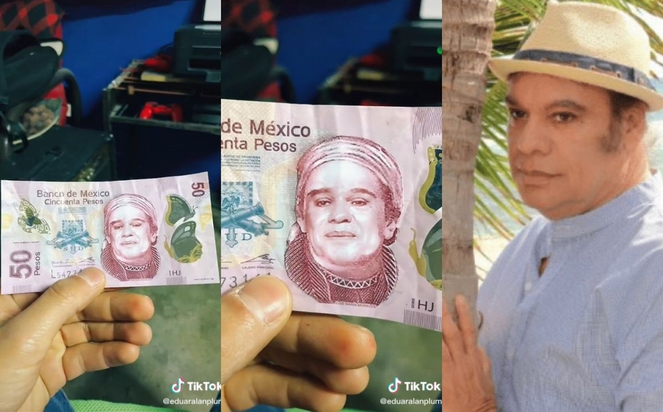 La cara de Juan Gabriel apareció en un billete de 50 pesos. Foto: Especial