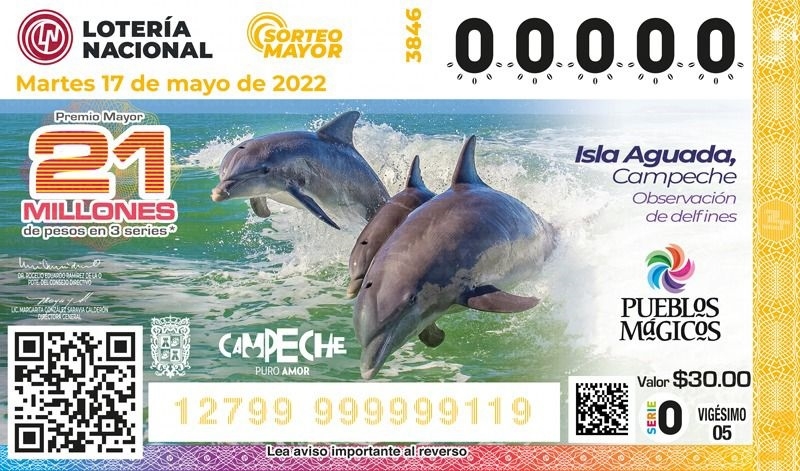 Isla Aguada y Palizada, imágenes de los 'cachitos' del próximo sorteo de la Lotería Nacional