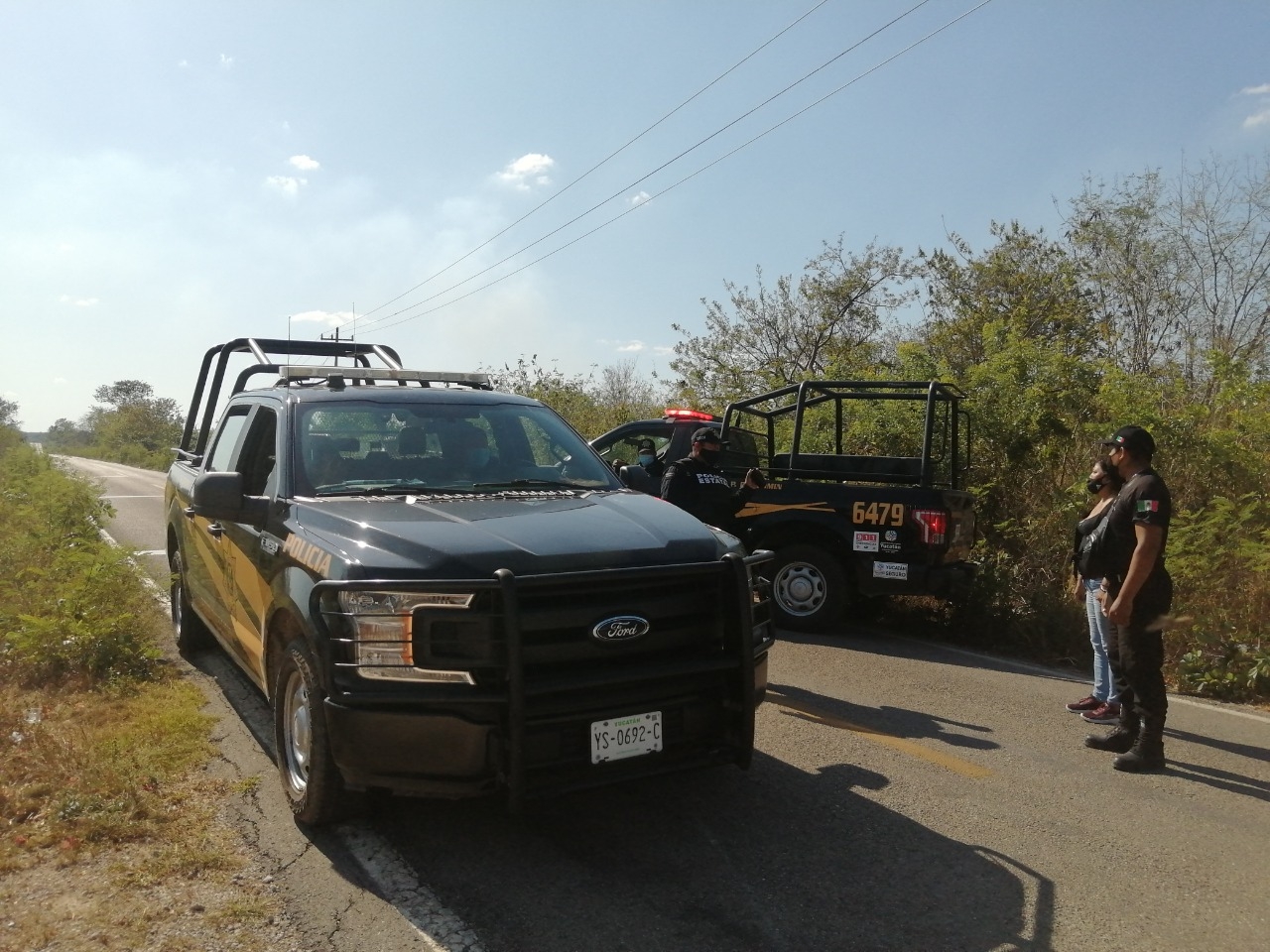 Hallan a hombre ejecutado sobre la carretera a Panabá, Yucatán