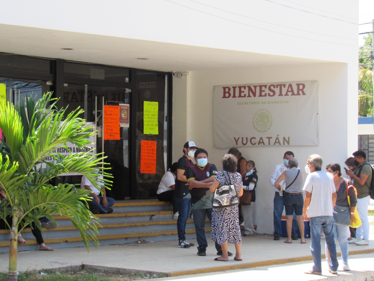 Empleados de la Secretaría de Bienestar en Yucatán se unen al paro nacional: VIDEO