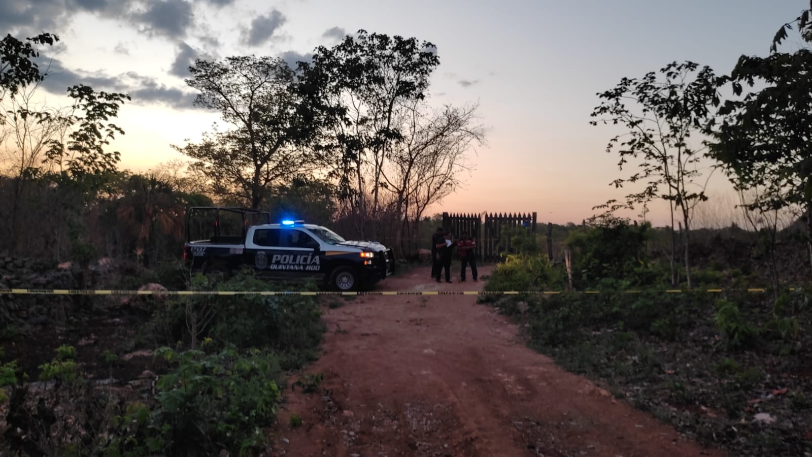 El lugar fe acordonado por la Policía de Quintana Roo