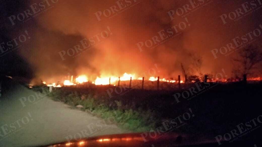 El incendio se registró entre la cabecera municipal y la comisaría de Petectunich