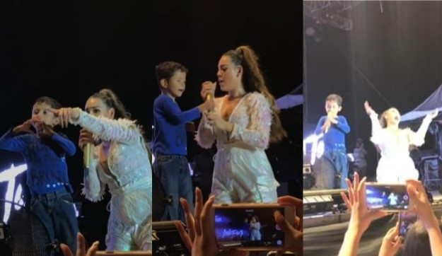 Así fue el día en que Danna Paola detuvo su concierto en Chetumal para ayudar a un niño extraviado