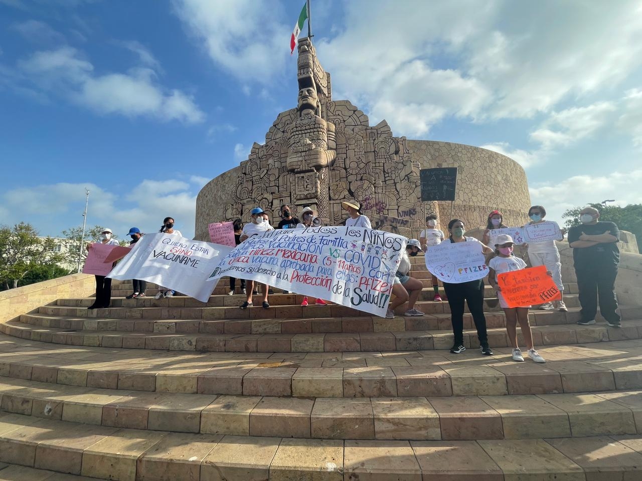 La manifestación se realizó en el Monumento a la Patria, en la ciudad de Mérida
