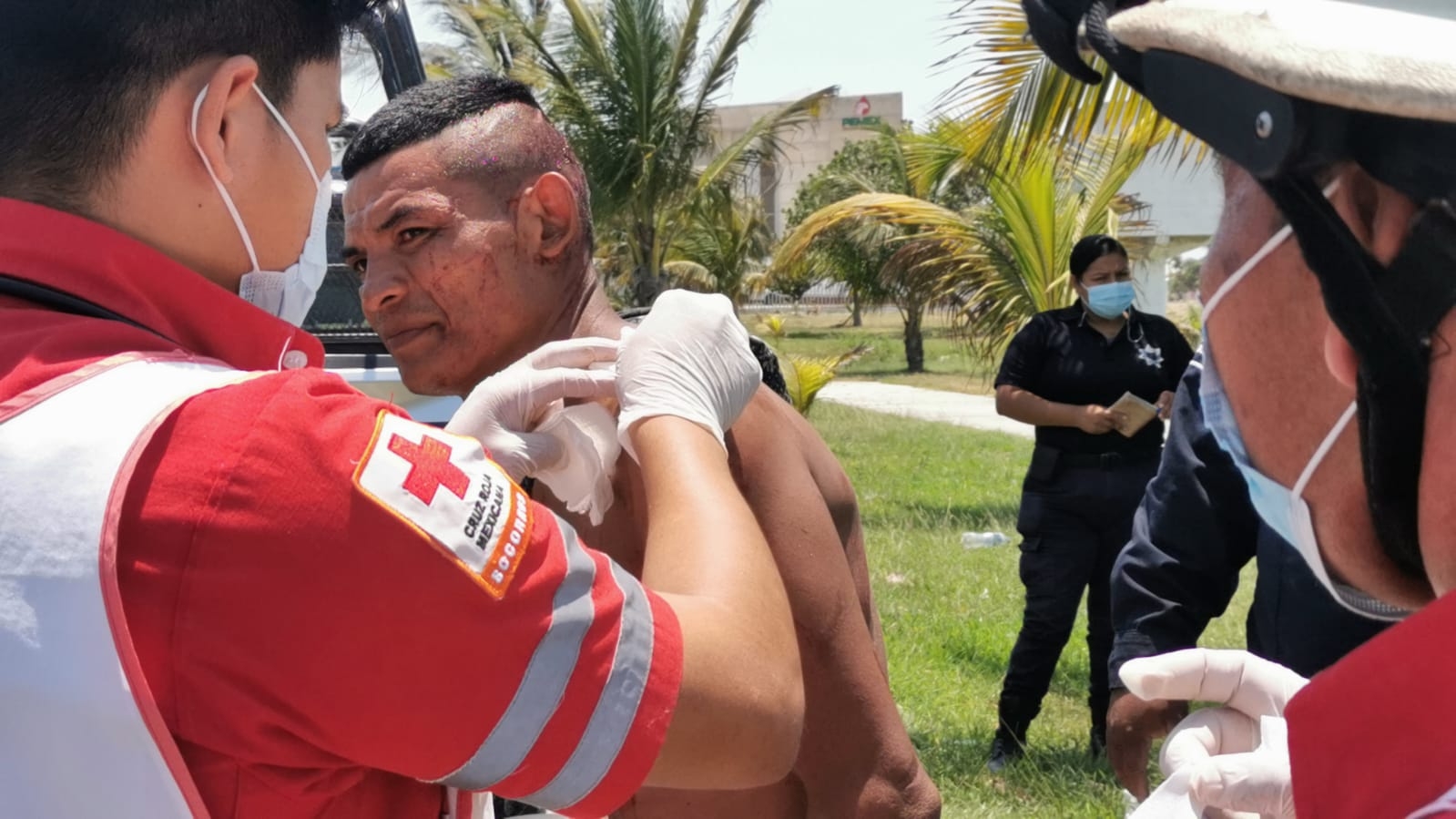 El joven fue llevado a un hospital para su atención