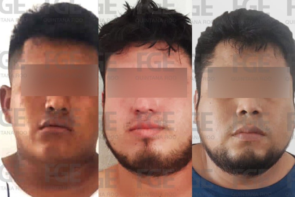 Los tres detenidos en Cancún fueron llevados a la FGE Quintana Roo en la ciudad donde se definirá su situación legal