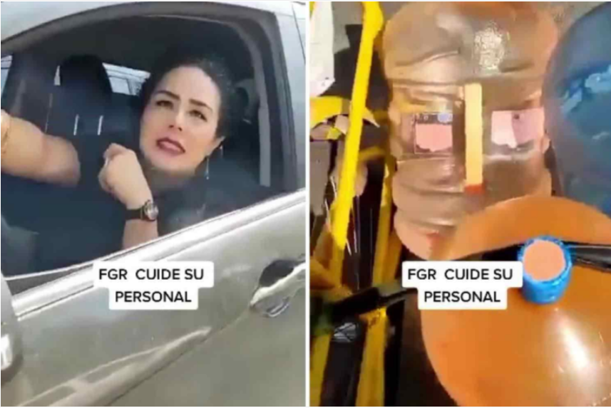 Policía evade responsabilidad tras choque con repartidor de garrafones; la llaman 'Lady FGR'