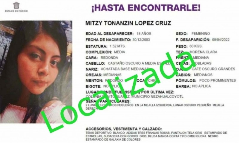 Mitzy se extravió el pasado 8 de abril, cuando se dirigia a su escuela. Foto: Especial