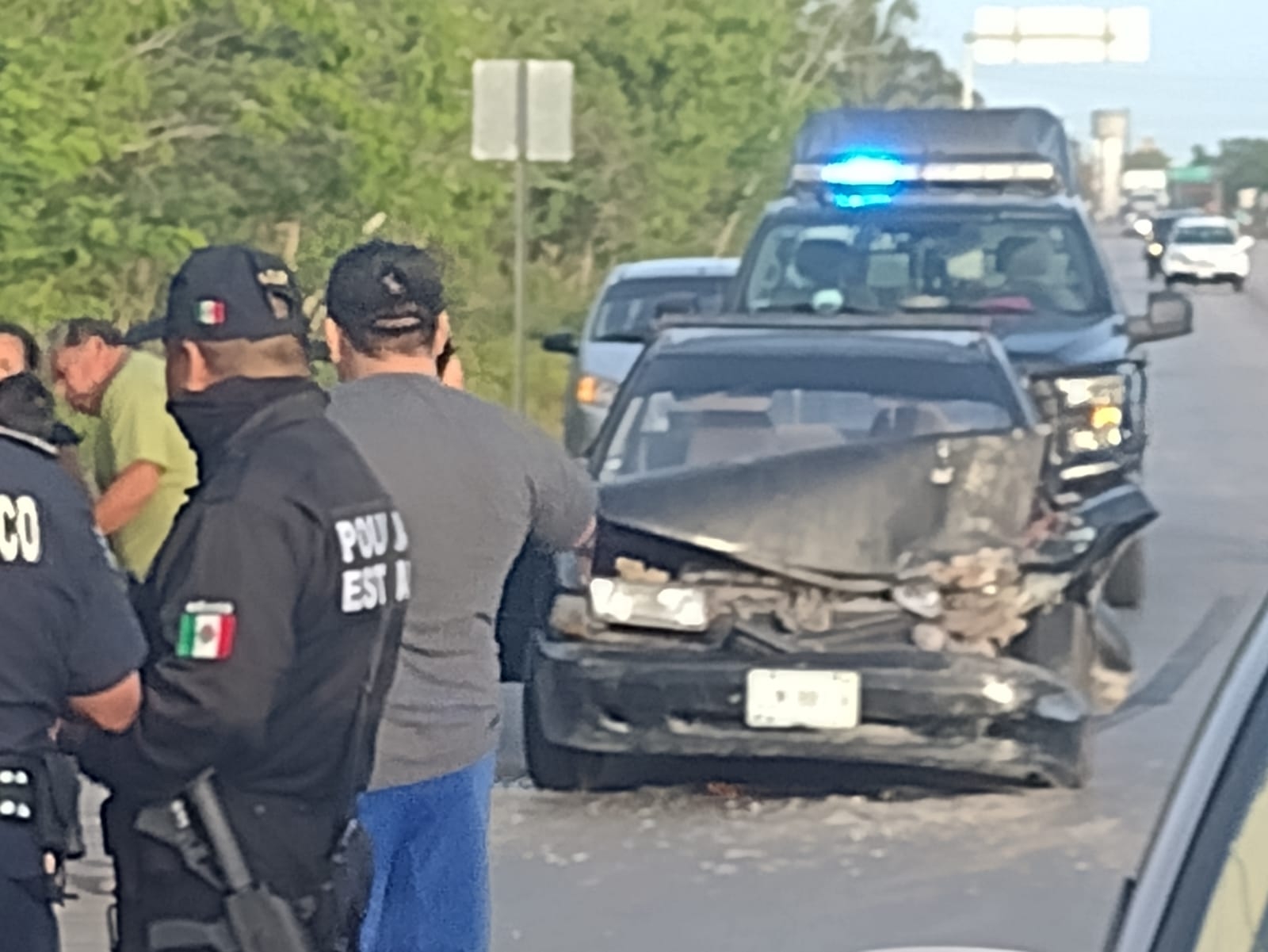 Carretera Mérida-Cancún suma otro aparatoso accidente: hay dos personas lesionadas