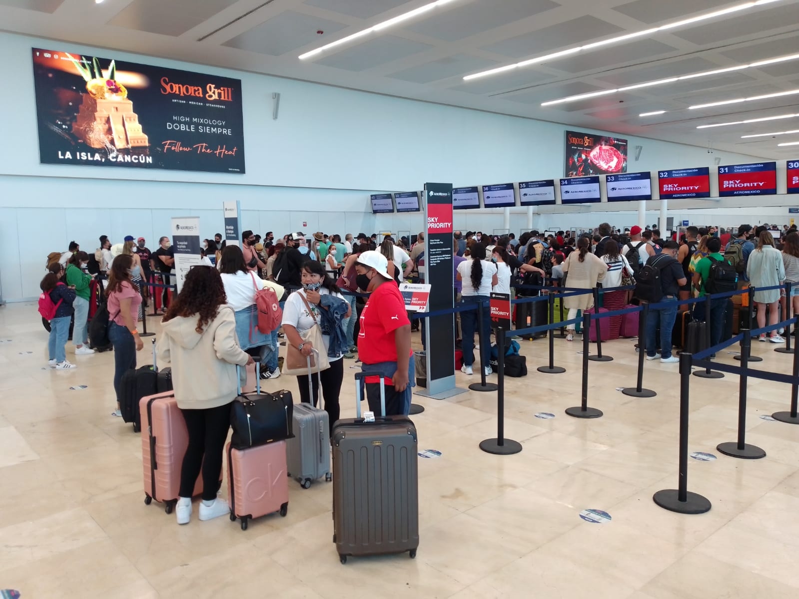 Los pasajeros deberán verificar la nmueva fecha en la que sus vuelos saldrán desde el Aeropuerto de Cancún