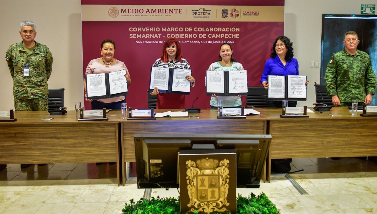 El Gobierno de Campeche, la Semarnat y la Profepa trabajarán en conjunto por el aprovechamiento de los recursos naturales. Foto: @LaydaSansores