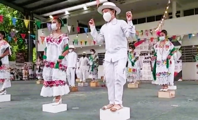 Niños y niñas destacan valor de las tradiciones con baile típico por fiestas de Corpus Cristi en Hunucmá: VIDEO
