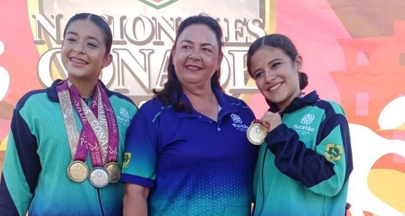Jóvenes yucatecas ganan medallas de oro en patinaje artístico en los Juegos Conade 2022