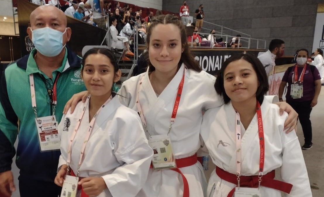 Equipo femenil de karate de Yucatán se queda sin medalla en los Juegos Conade 2022