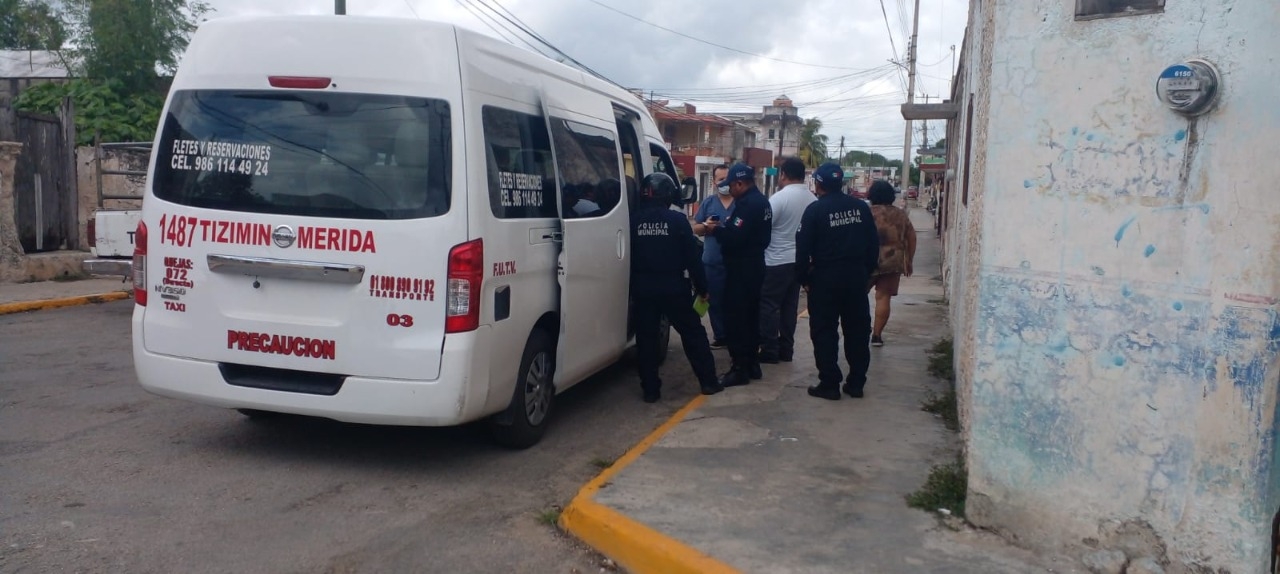 El hombre abordó un taxi de la ruta Mérida-Tizimín, pero se negó a pagar su pasaje