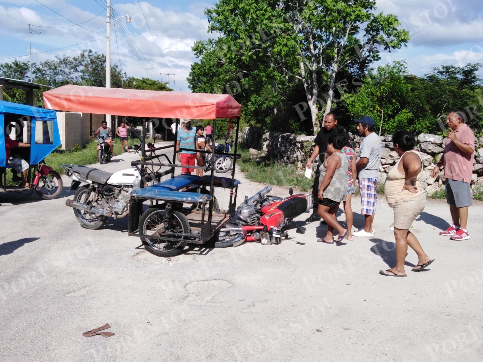 Motociclista resulta lesionado tras chocar con un mototaxi en Buctzotz