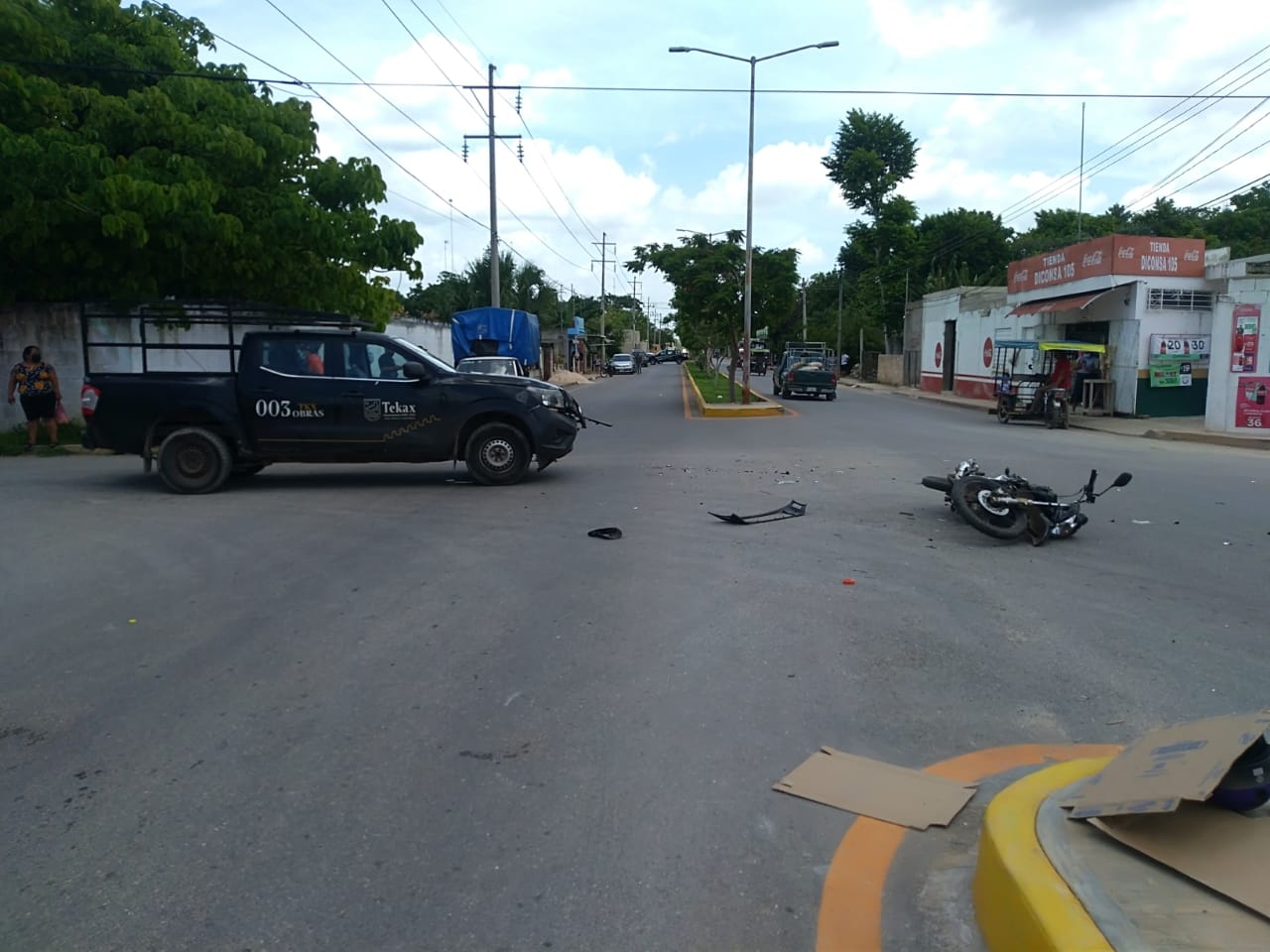 Empleados del Ayuntamiento de Tekax dejan heridos a dos personas tras atropellarlas