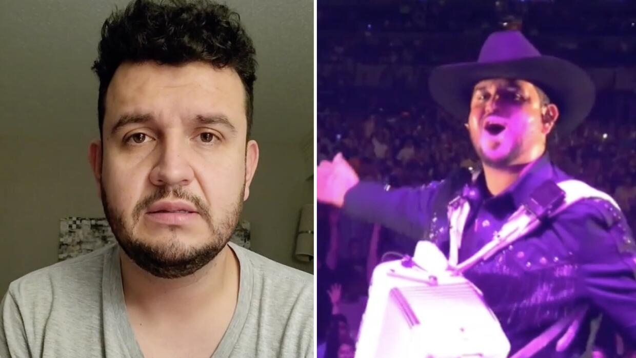 Edén Muñoz sufre tremenda caída en pleno concierto; así reaccionó: VIDEO